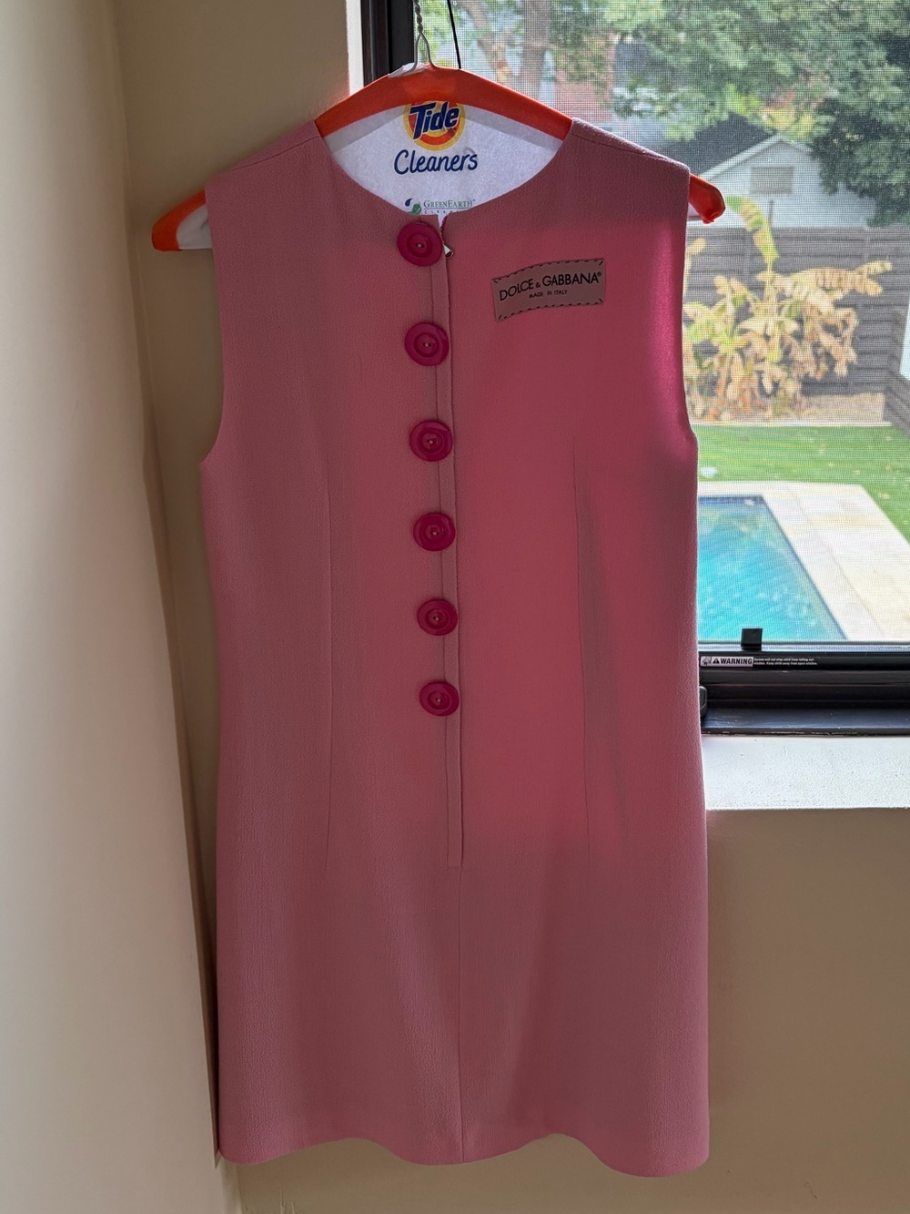 Dolce & Gabbana Pink Sleeveless Shift Dress IT 40 US 4